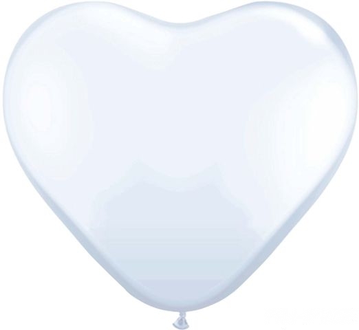 Balón Srdce - Biely
