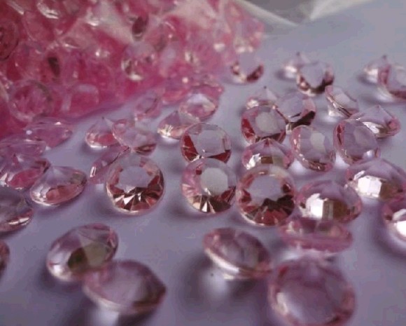 Dekoračné Diamantiky - Ružové 4,5 mm